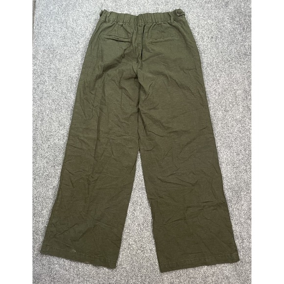 American Eagle Pleated Pants Womens 00 Reg Green Wide Leg Baggy Trousers Street - Picture 2 of 13